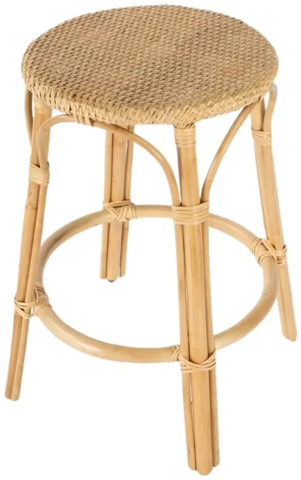 Kye 24" Rattan Round Counter Stool