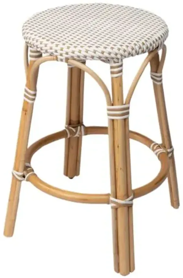 Kye 24" Rattan Round Counter Stool