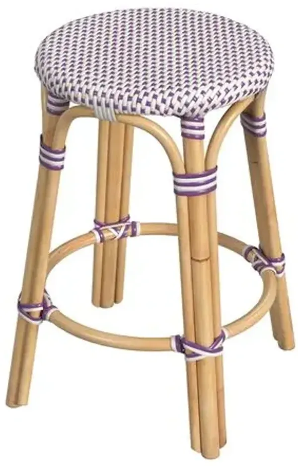 Kye 24" Rattan Round Counter Stool