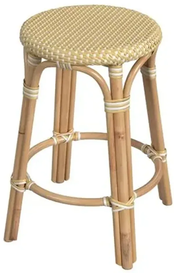 Kye 24" Rattan Round Counter Stool