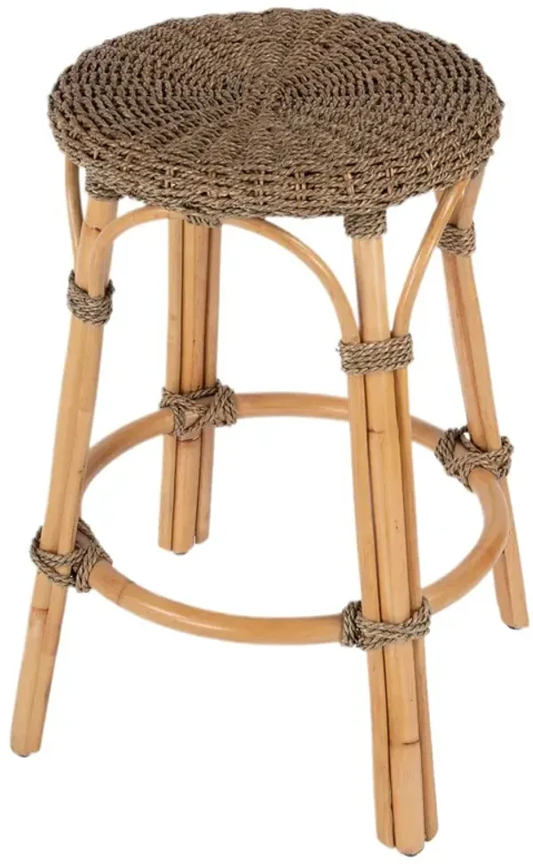 Kye 24" Rattan Round Counter Stool