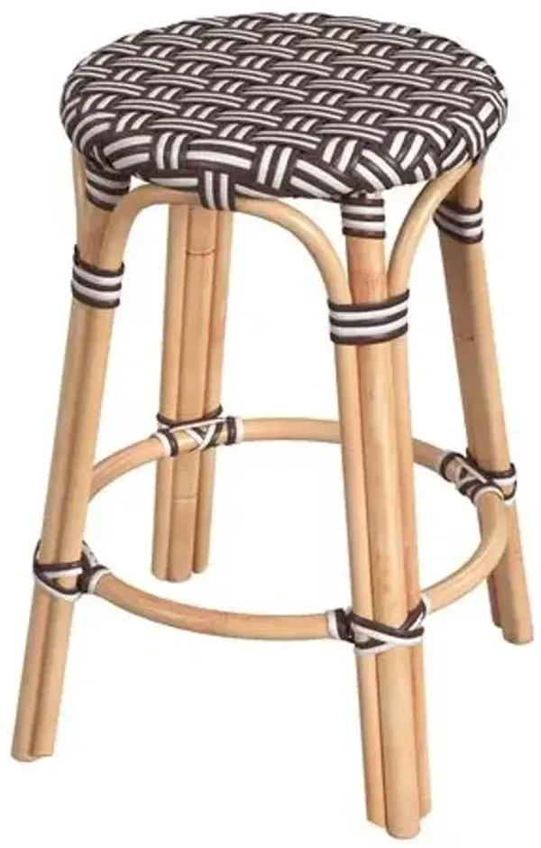 Kye 24" Rattan Round Counter Stool