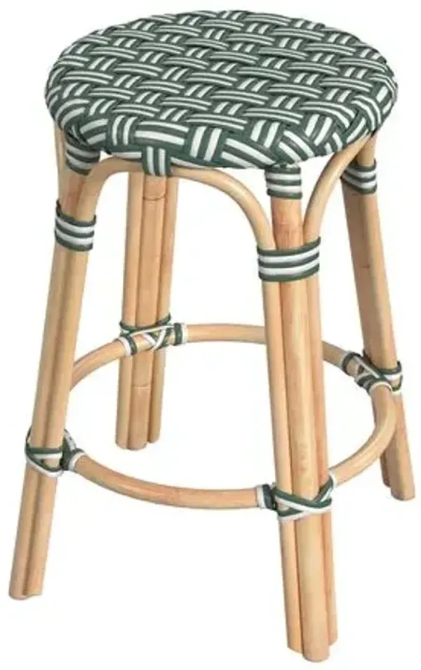 Kye 24" Rattan Round Counter Stool