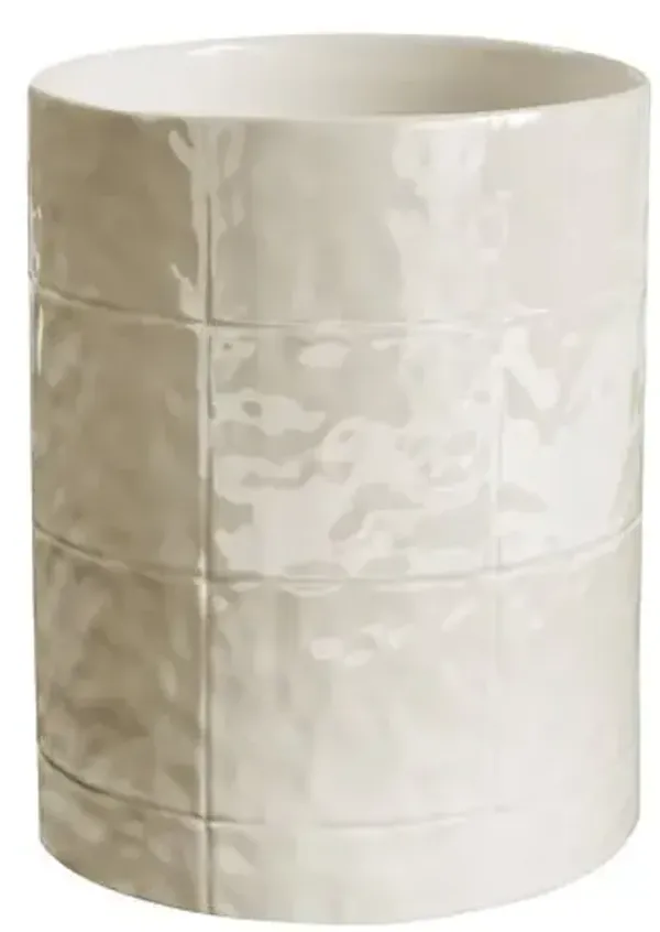 Perla Waste Basket - Ivory