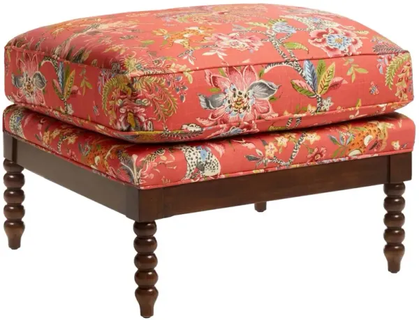 Bankwood Spindle Ottoman, Floral Spice