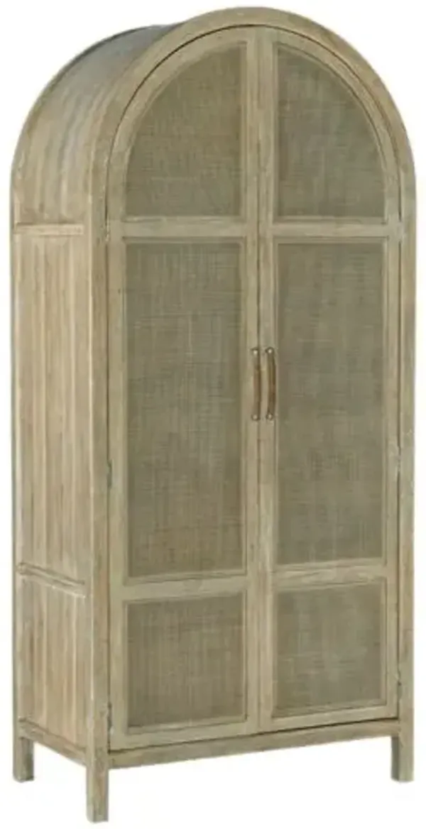 Surfrider Rattan Wardrobe - Driftwood - Hooker Furniture - Beige