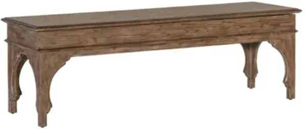 Americana Bed Bench - Honey - Hooker Furniture - Brown