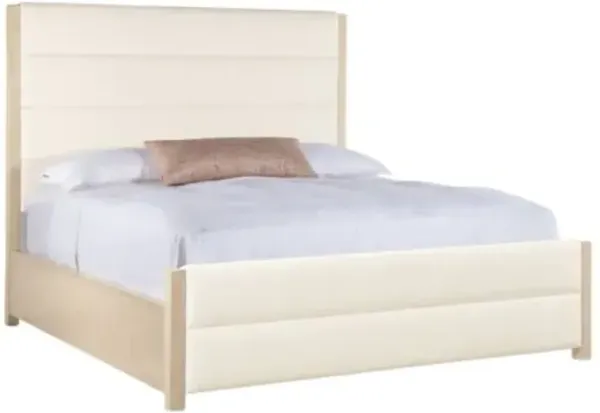 Westwood Upholstered Linen Bed - Polished Limestone/Trendy Snow - Hooker Furniture - Beige