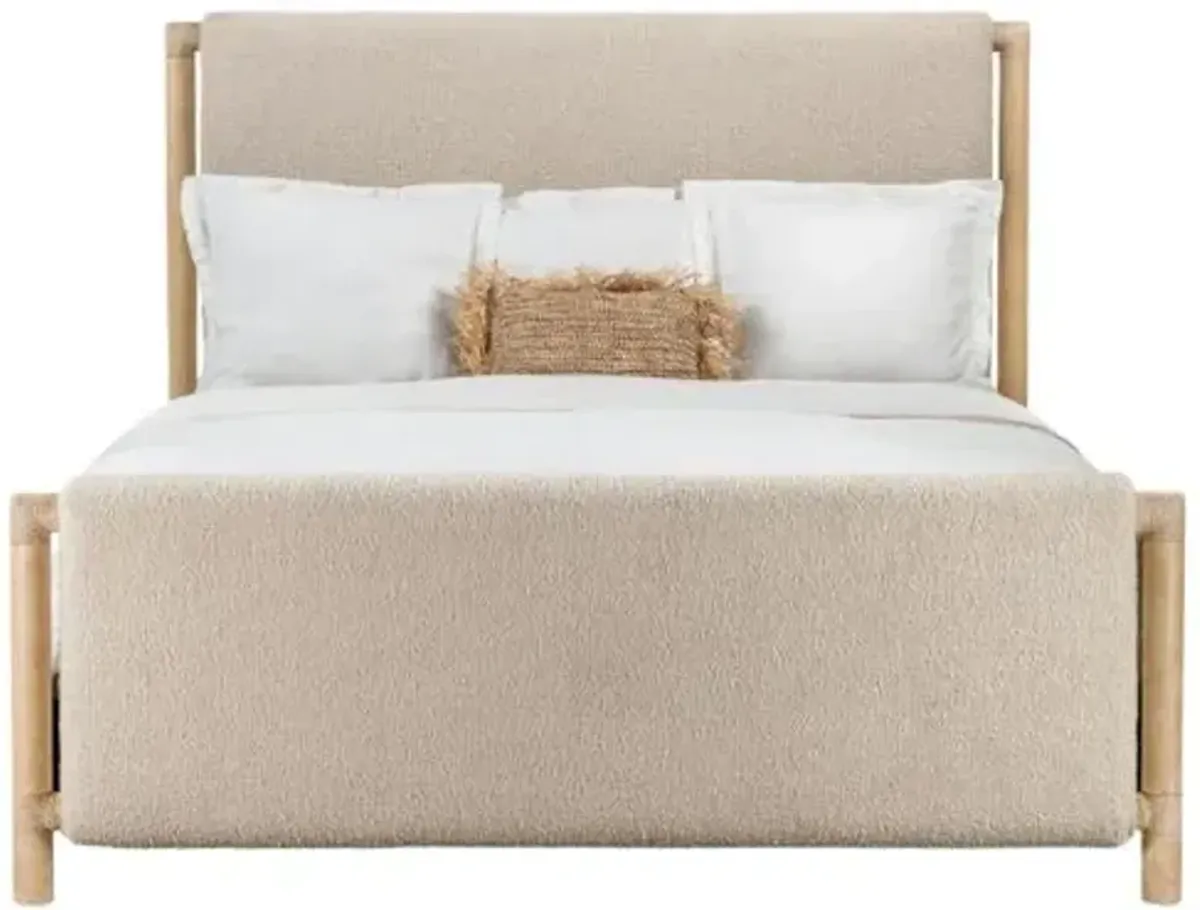 Retreat Upholstered Panel Bed - Hooker Furniture - Beige