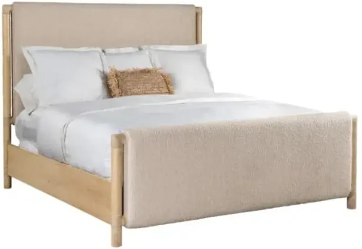 Retreat Upholstered Panel Bed - Hooker Furniture - Beige