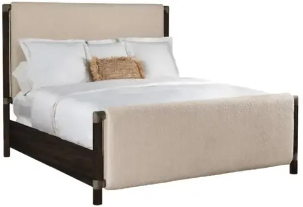 Retreat Neo Cream Upholstered Panel Bed - Hooker Furniture - Black
