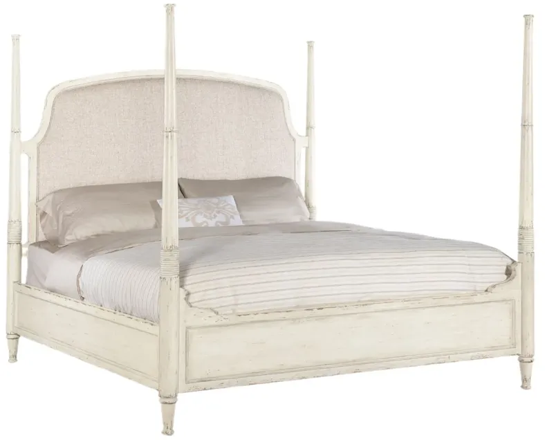 Americana Upholstered Linen Poster Bed