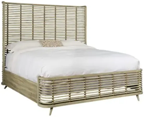 Surfrider Rattan Bed - Driftwood - Hooker Furniture - Beige
