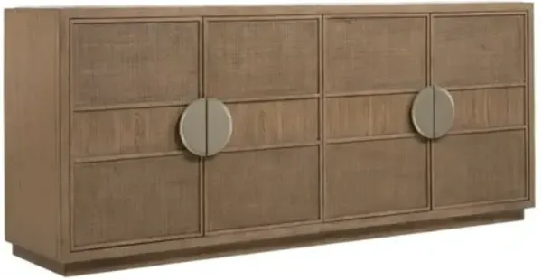 Sonnet Marble Top Cane Dining Credenza - Wren/Beige - Hooker Furniture - Brown