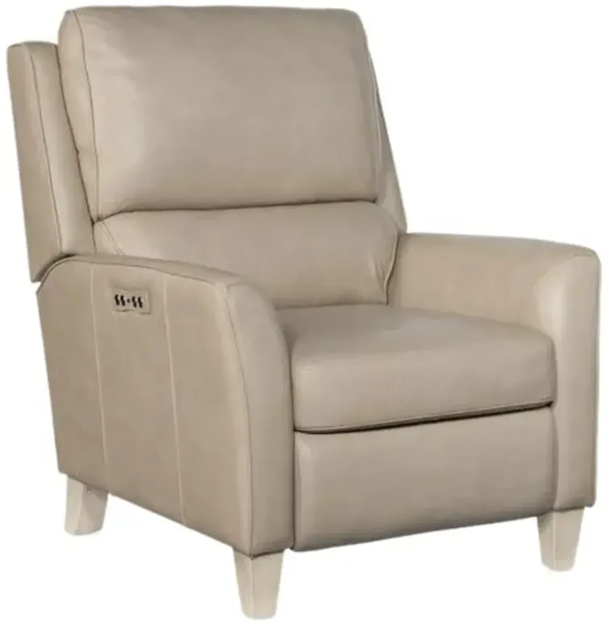 Dunes Leather Power Recliner with Power Headrest - Hooker Furniture - Beige