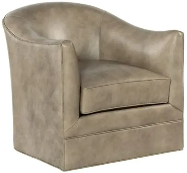 Gideon Leather Swivel Club Chair - Hooker Furniture