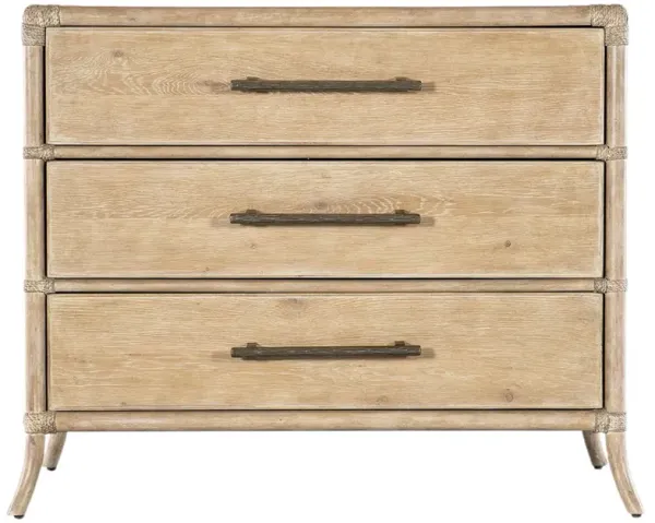 Retreat Pole Rattan 3-Drawer Chest - Hooker Furniture - Beige