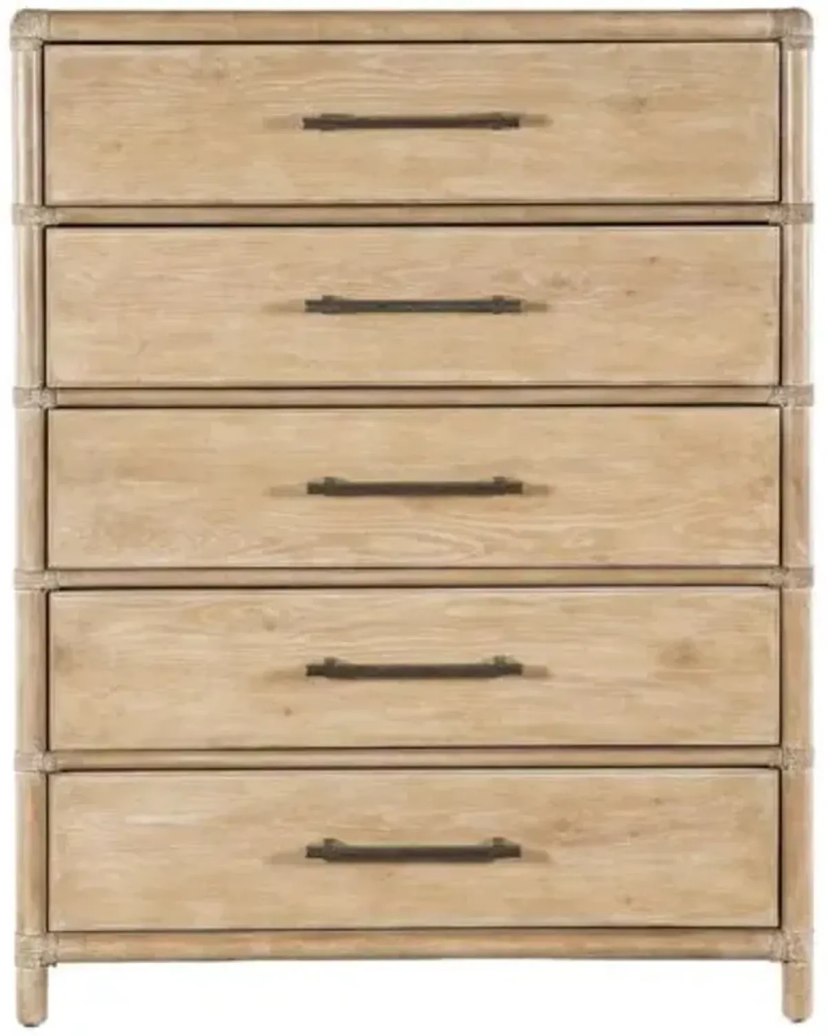 Retreat Pole Rattan 5-Drawer Chest - Hooker Furniture - Beige