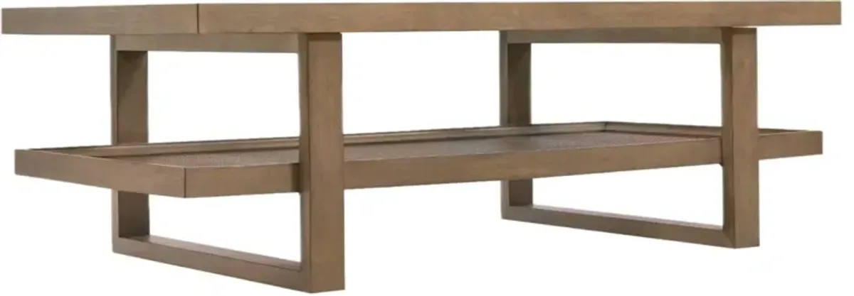 Sonnet Cane Rectangular Cocktail Table, Wren