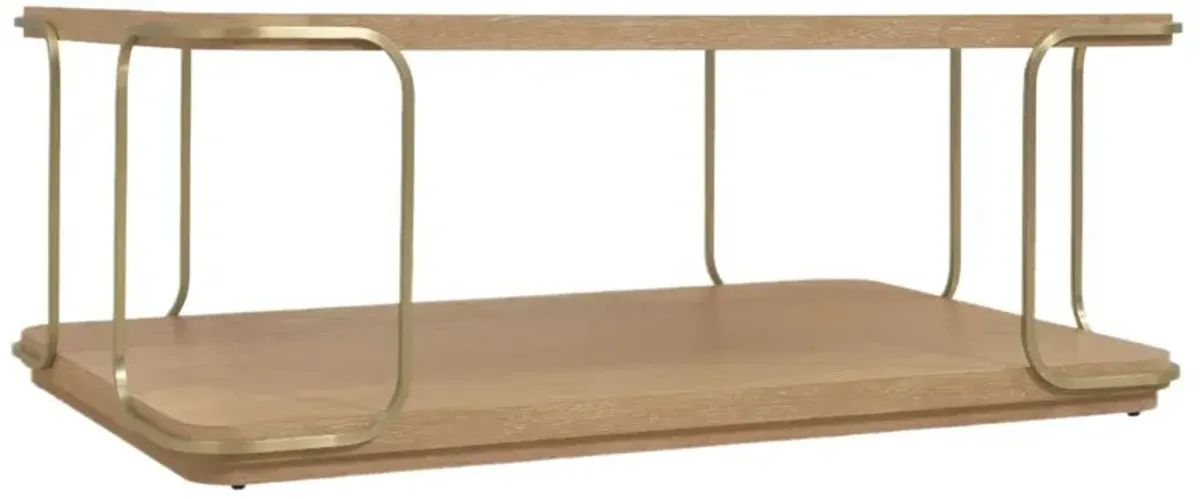 Banyon Bay Rectangular Cocktail Table, Desert Oak/Gold