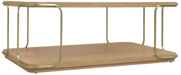 Banyon Bay Rectangular Cocktail Table, Desert Oak/Gold