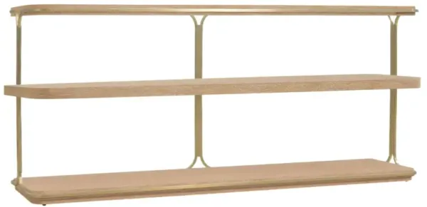 Banyon Bay Console Table, Desert Oak/Gold