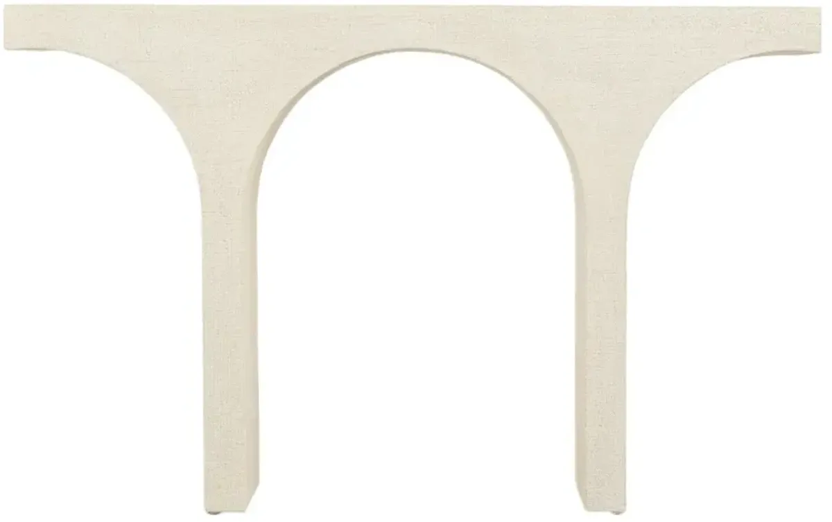 Commerce & Market Archer Burlap Console Table, Pebble Beach