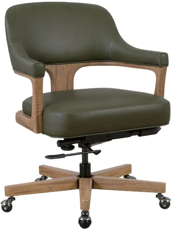Briar Executive Swivel Tilt Leather Desk Chair, Green
