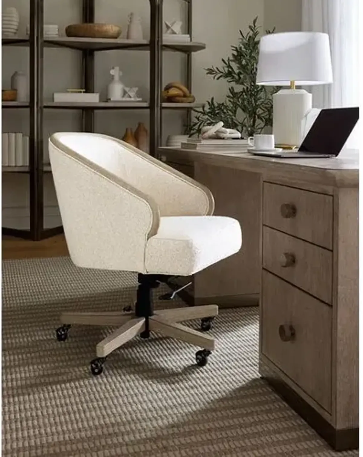 Paloma Executive Swivel Tilt Desk Chair - Hooker Furniture - Beige