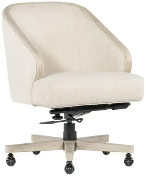 Paloma Executive Swivel Tilt Linen Desk Chair - Hooker Furniture - Beige