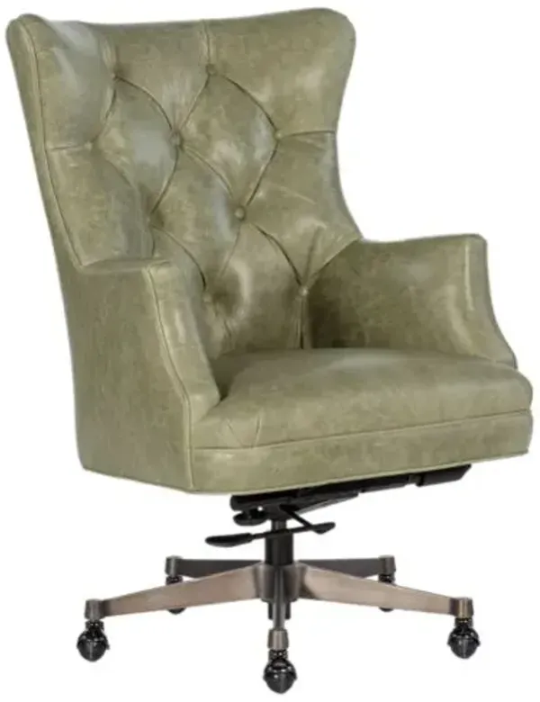 Brinley Executive Swivel Tilt Leather Desk Chair - Hooker Furniture - Green