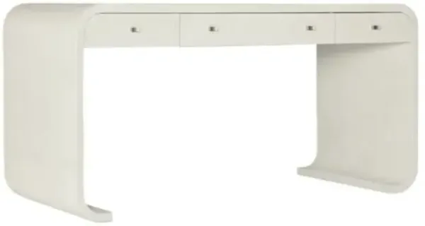 Serenity Bayport Raffia Writing Desk - Sand Dollar - Hooker Furniture - White