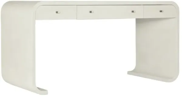 Serenity Bayport Raffia Writing Desk, Sand Dollar