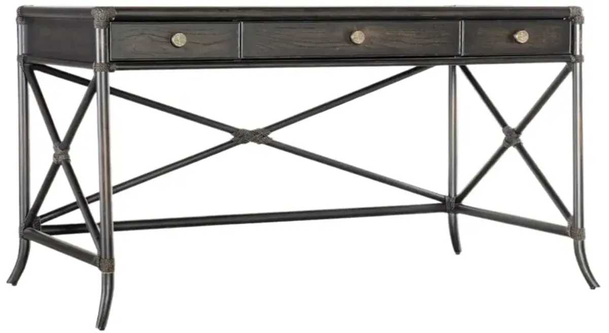 Retreat Pole Rattan Writing Desk - Hooker Furniture - Brown