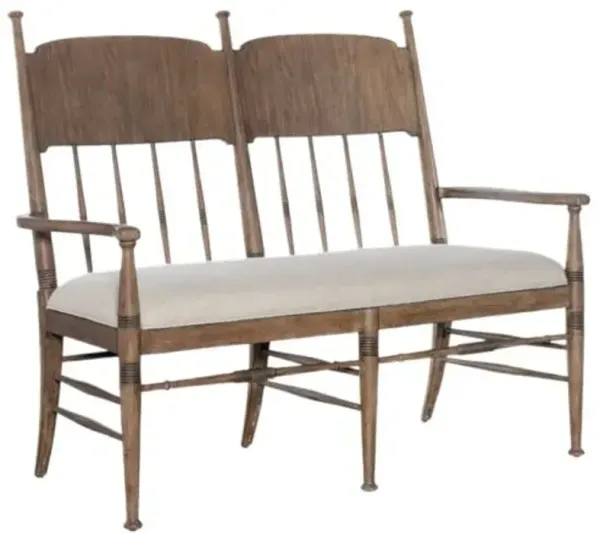 Americana Upholstered Linen Dining Bench - Hooker Furniture - Beige