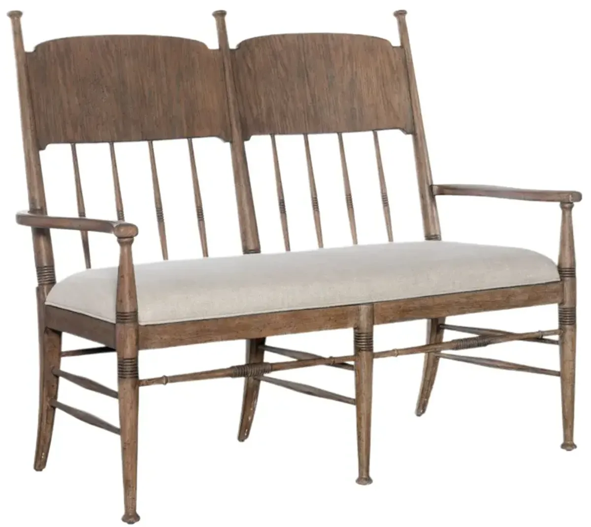 Americana Upholstered Linen Dining Bench