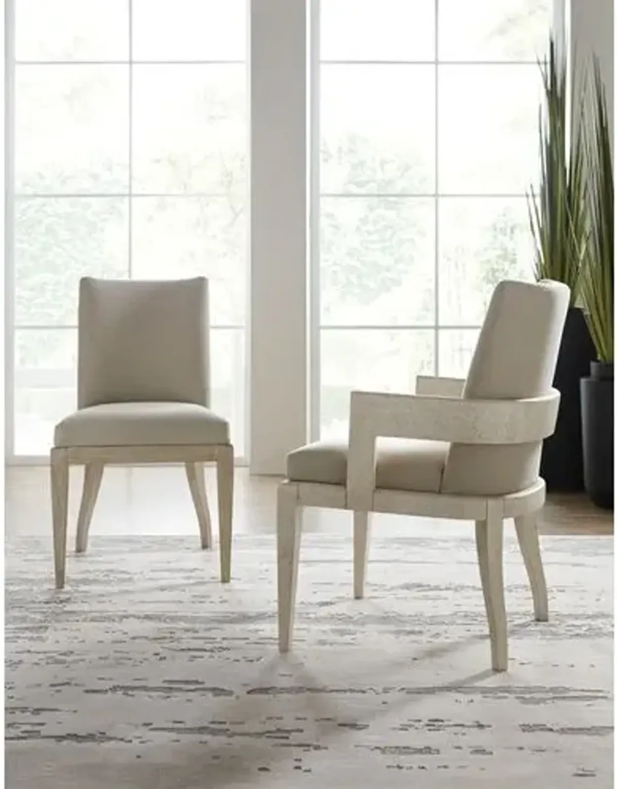 Cascade Upholstered Performance Arm Chair - Terrain - Hooker Furniture - Beige