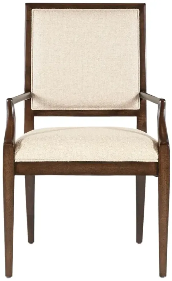 Archives Upholstered Linen Arm Chair, Beige