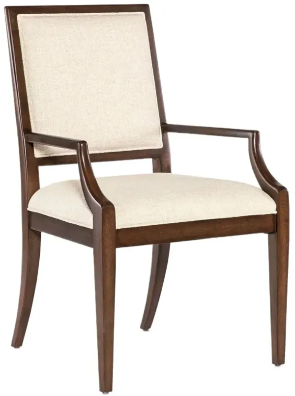 Archives Upholstered Linen Arm Chair, Beige