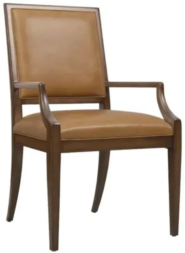 Archives Leather Arm Chair - Brown - Hooker Furniture