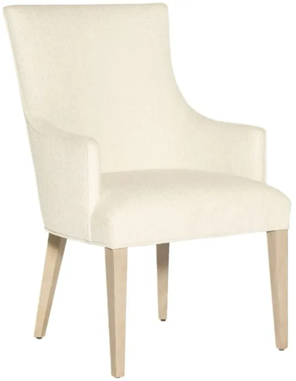 Westwood Upholstered Linen Arm Chair, Polished Limestone/Tillson Cloud