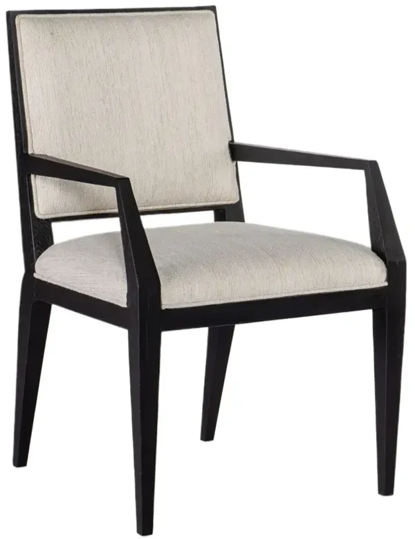 Linville Falls Linn Cove Upholstered Linen Arm Chair, Shadow/Remington Porcelain