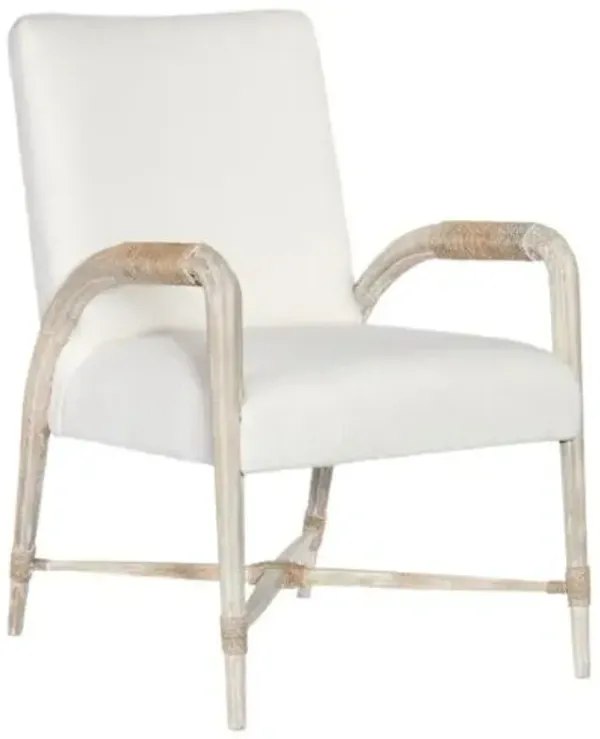 Serenity Linen Arm Chair - Surf/Macrame Arctic - Hooker Furniture - Beige