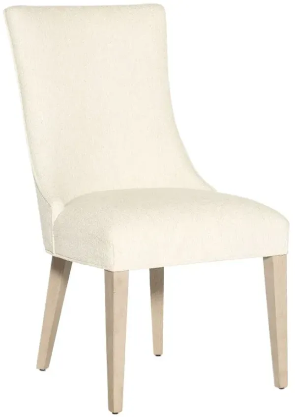 Westwood Upholstered Linen Tall Side Chair, Polished Limestone/Tillson Cloud
