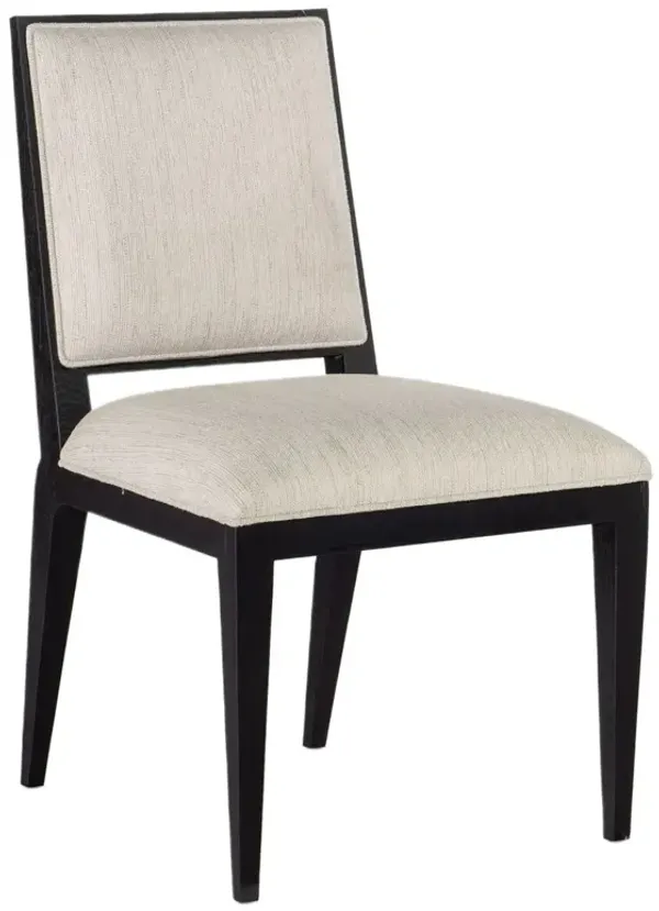 Linville Falls Linn Cove Upholstered Linen Side Chair, Shadow/Remington Porcelain