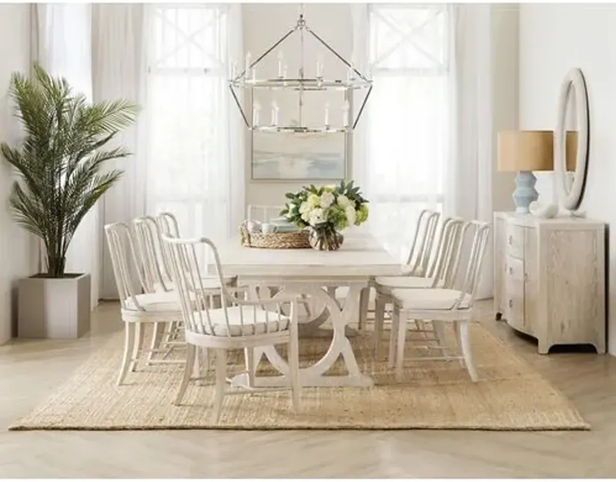 Serenity Bimini Spindle Linen Side Chair - Surf/Oyster - Hooker Furniture - Beige