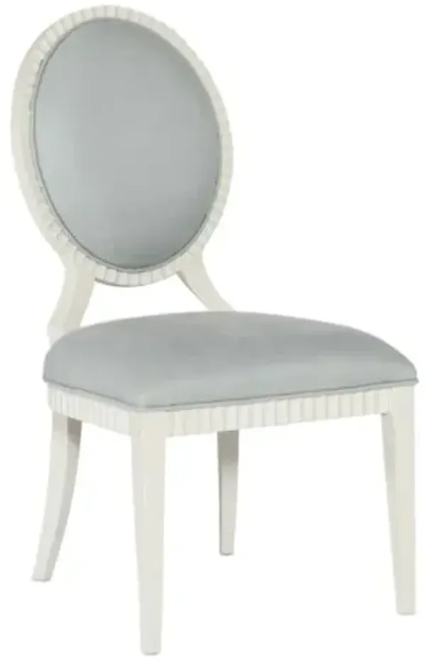Serenity Martinique Upholstered Side Chair - Shell/Cloud Linen - Hooker Furniture - Blue