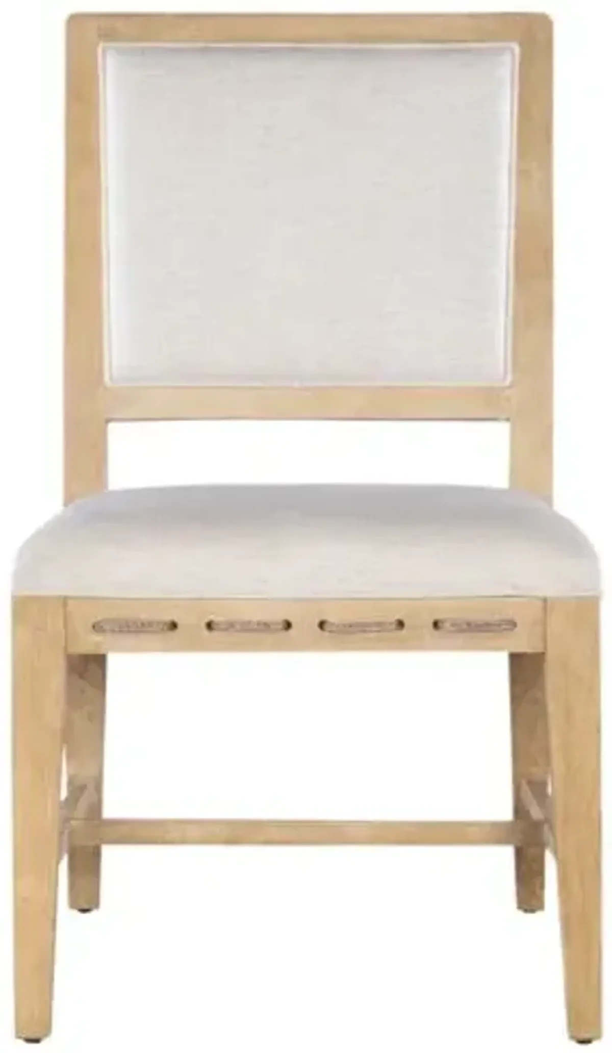 Retreat Cane Back Upholstered Side Chair - Wiley Snow Linen/Dune - Hooker Furniture - Beige