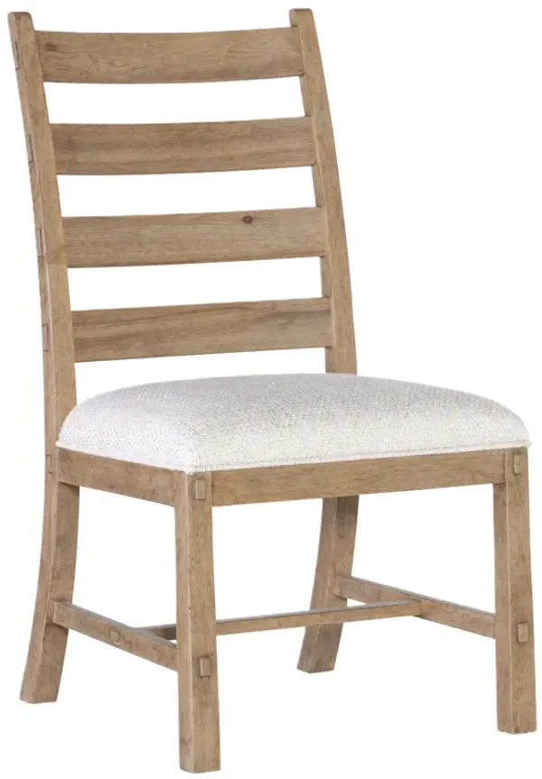 Vineyard Row Ladderback Upholstered Linen Side Chair, Sonoma/White Zin