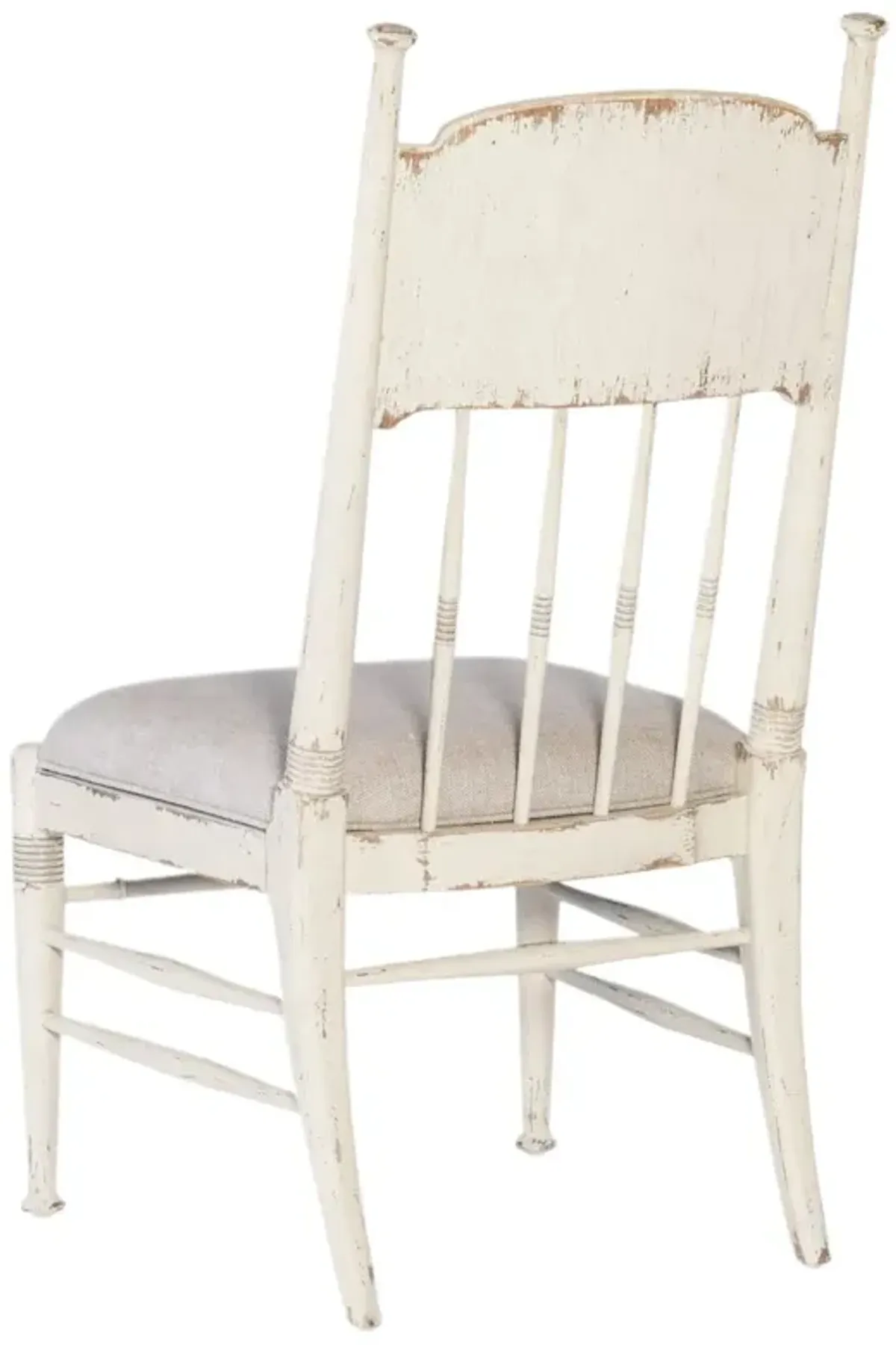 Americana Upholstered Linen Seat Side Chair